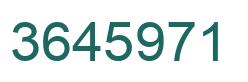 Number 3645971 green image