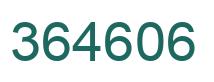 Number 364606 green image
