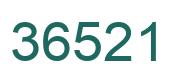 Number 36521 green image
