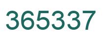 Number 365337 green image