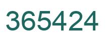 Number 365424 green image
