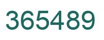 Number 365489 green image