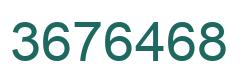 Número 3676468 imagen verde