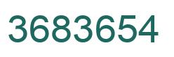 Number 3683654 green image