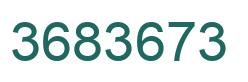 Number 3683673 green image