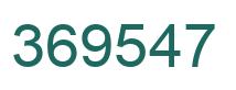 Number 369547 green image