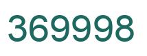 Number 369998 green image
