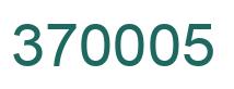 Number 370005 green image