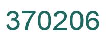 Number 370206 green image