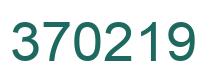 Number 370219 green image