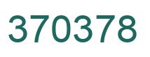 Number 370378 green image