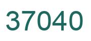 Número 37040 imagen verde