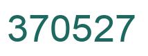 Number 370527 green image