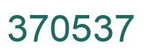 Number 370537 green image