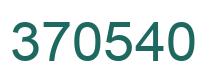 Number 370540 green image
