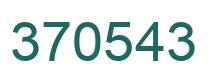 Number 370543 green image