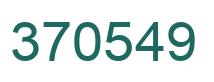 Number 370549 green image