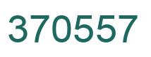 Number 370557 green image