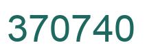 Number 370740 green image