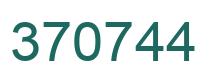 Number 370744 green image