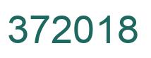Number 372018 green image