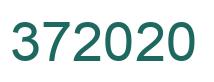 Number 372020 green image