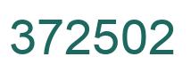 Number 372502 green image