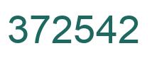 Number 372542 green image