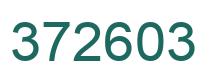 Number 372603 green image