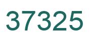 Number 37325 green image