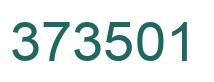 Number 373501 green image