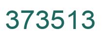 Number 373513 green image