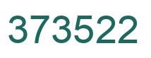 Number 373522 green image