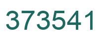 Number 373541 green image