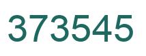 Number 373545 green image