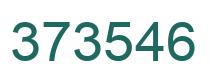 Number 373546 green image