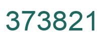 Number 373821 green image