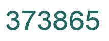 Number 373865 green image