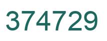 Number 374729 green image