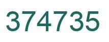 Number 374735 green image