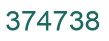 Number 374738 green image