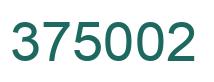 Number 375002 green image