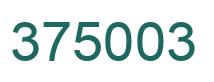 Number 375003 green image