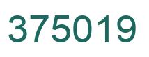 Number 375019 green image