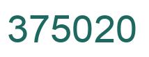 Number 375020 green image