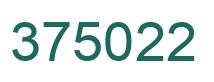 Number 375022 green image