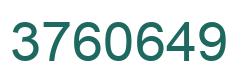 Number 3760649 green image