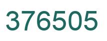 Number 376505 green image