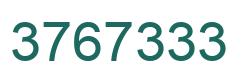 Número 3767333 imagen verde