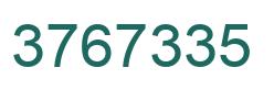 Número 3767335 imagen verde